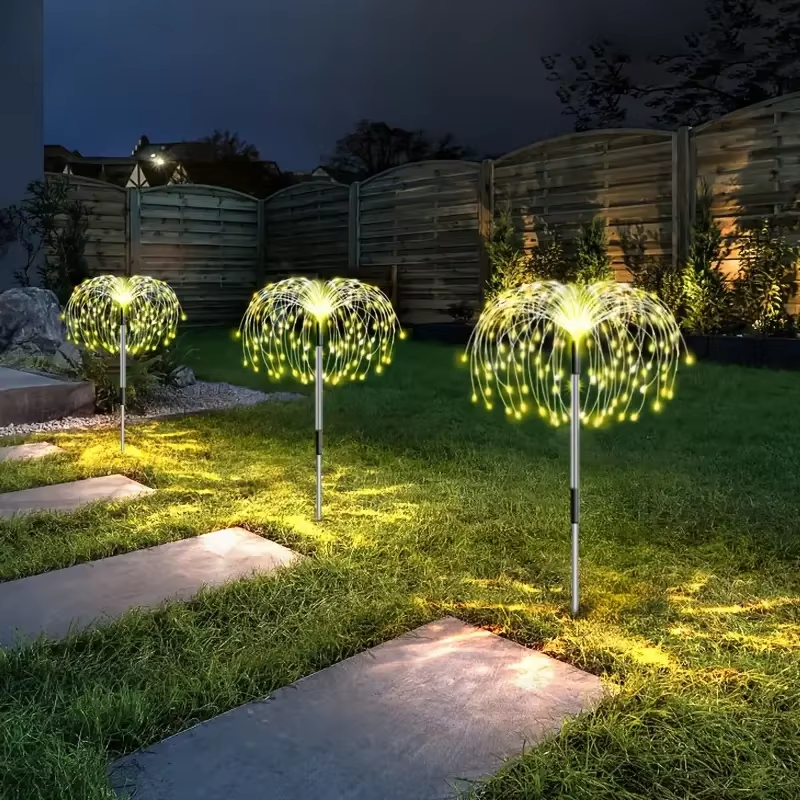 Outdoor Lighting Art - LED Solar Firework Path Lights Garden