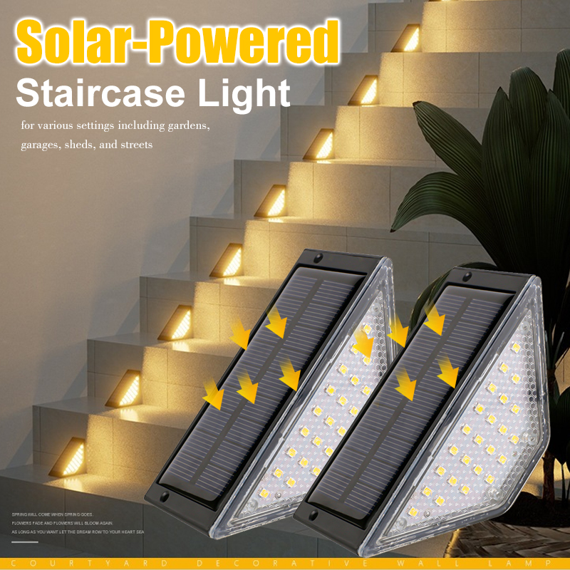 Outdoor Lighting Art - 22/24LED Solar LED Triangle Step Light