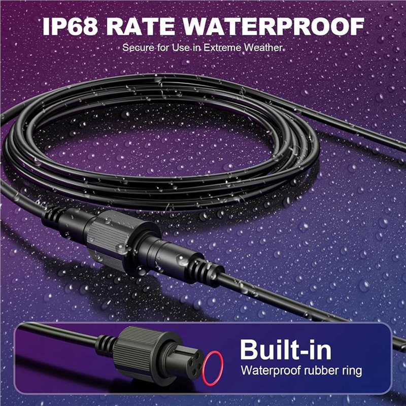 Outdoor Lighting Govee - M12K-2Pcs 10FT Extension Cable For Govee