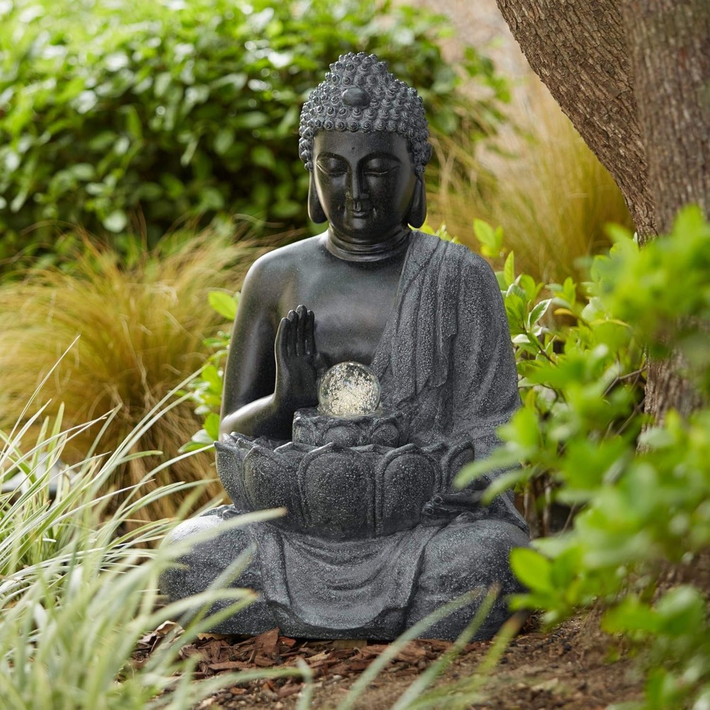 Outdoor Zen Lighting - Sitting Buddha 28