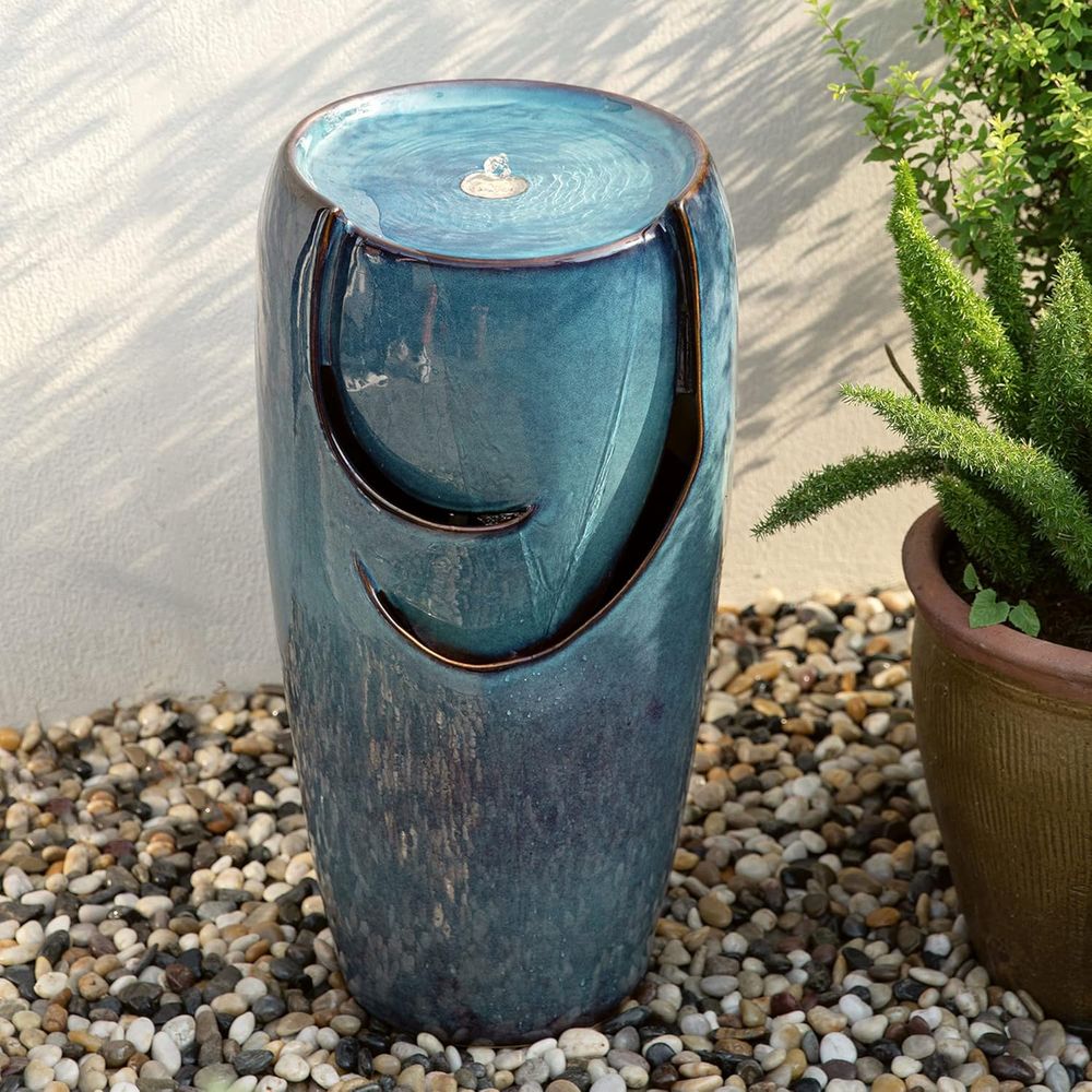 Outdoor Lighting Art - 29.25 H Oversized Vase Outdoor Water