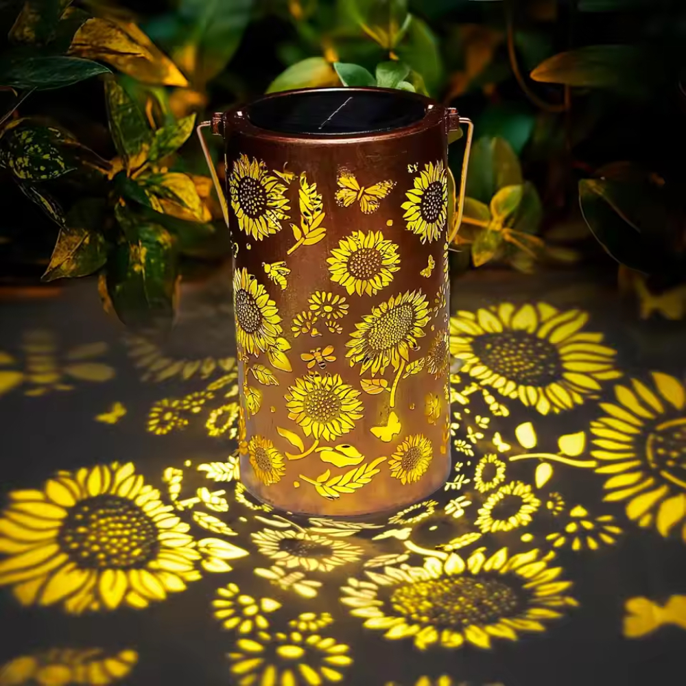 Outdoor Lighting Art - Solar Lanterns Hanging Solar Sunflower Lights