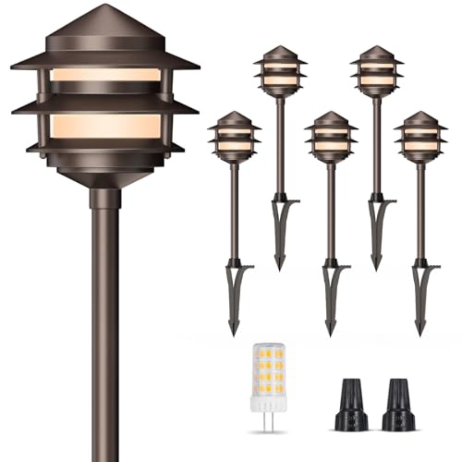 Outdoor Lighting Low Voltage - Pagoda Low Voltage Landscape Pathway Lights,