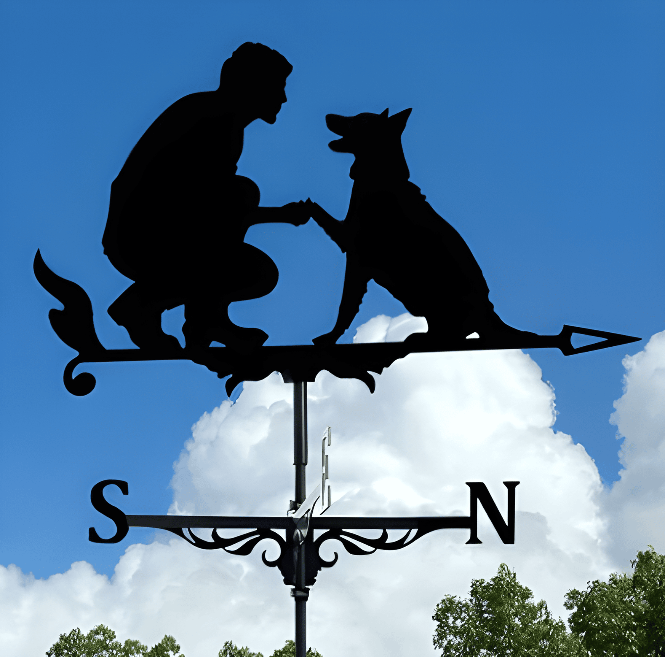 Outdoor Lighting Art - Wind Vane Light Luxury Outdoor American