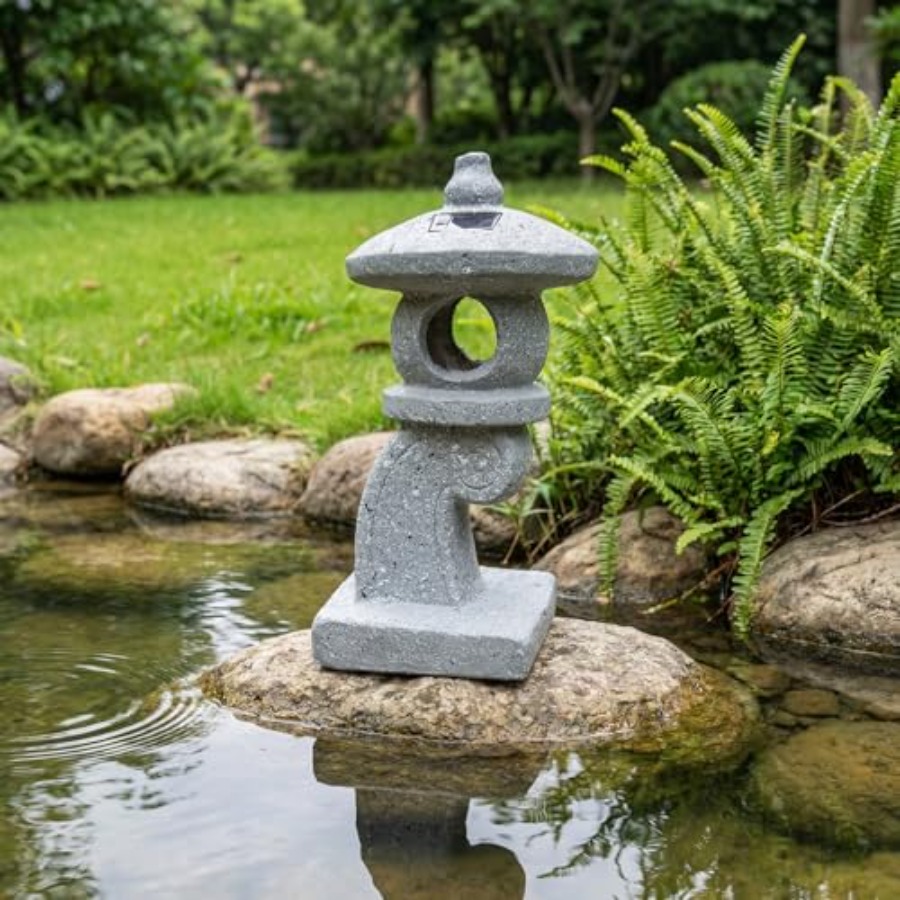 14'' High Asian Solar-Powered  – Outdoor Zen Lighting Bewertung und Preis