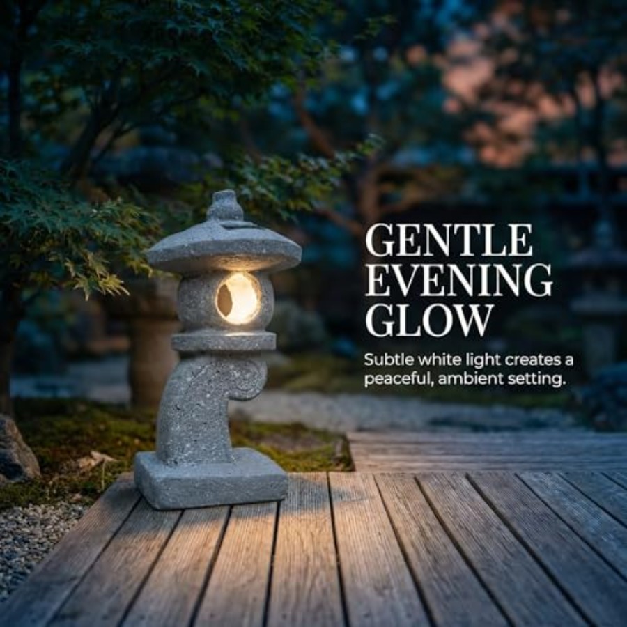 14'' High Asian Solar-Powered  – Outdoor Zen Lighting Bewertung und Preis