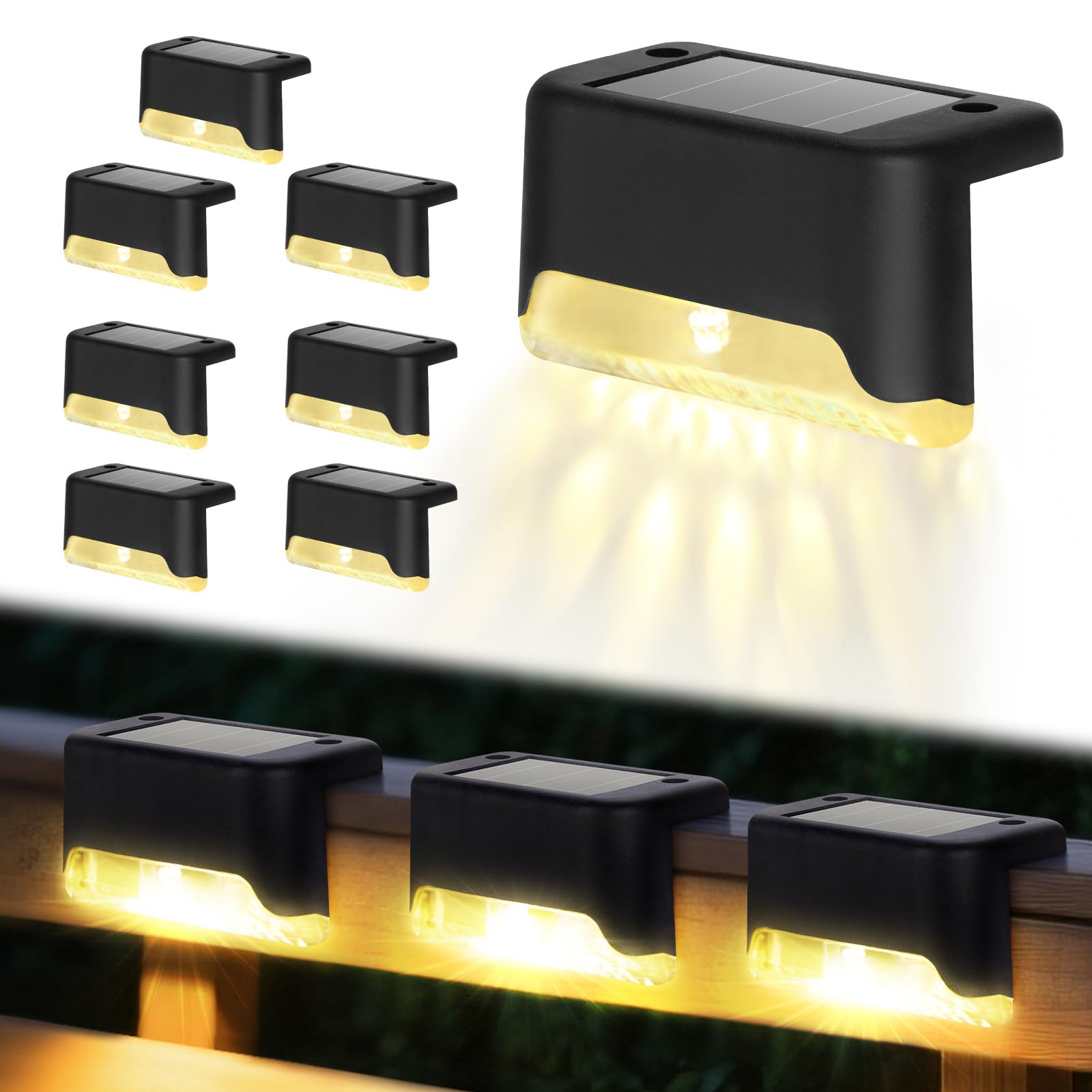 Solar Deck Lights, 8 Pack LED  – Deck Step Light Bewertung und Preis