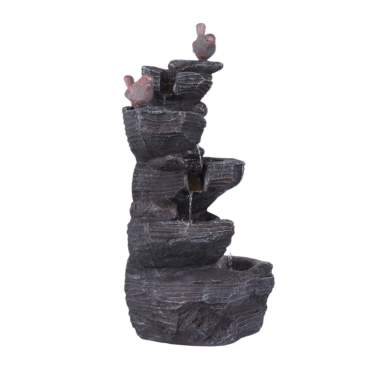 27 Inch 5-Tier Cascading Rock  – Outdoor Lighting Art Bewertung und Preis