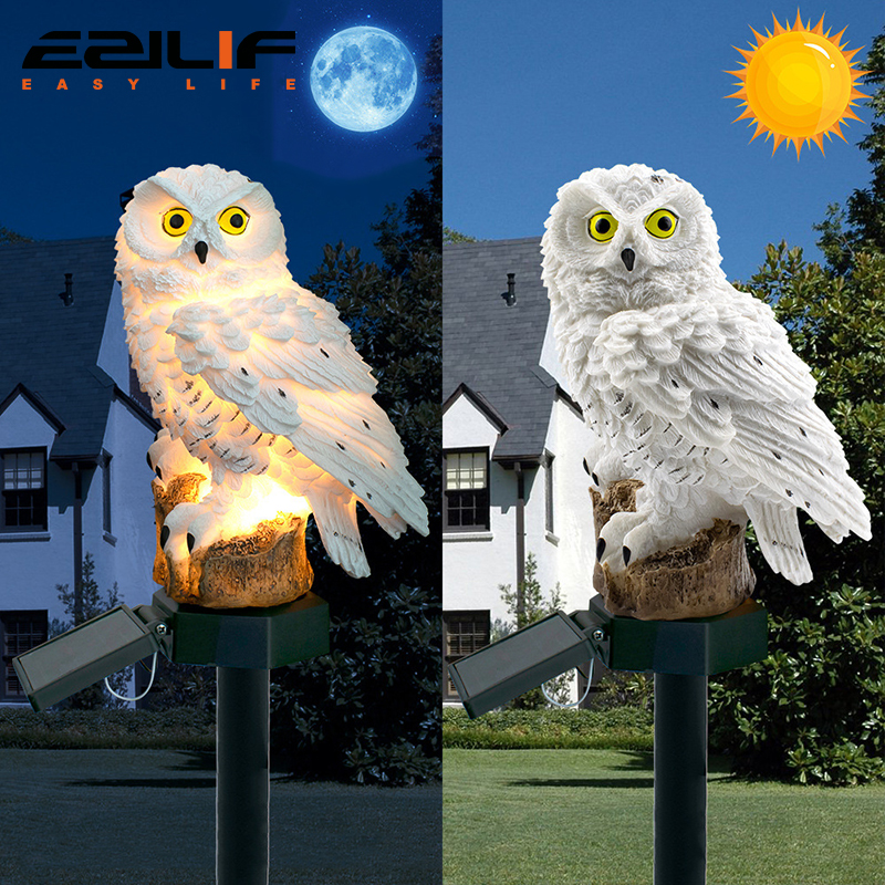 Solar light owl animal sculptu – Outdoor Lighting Effects Bewertung und Preis
