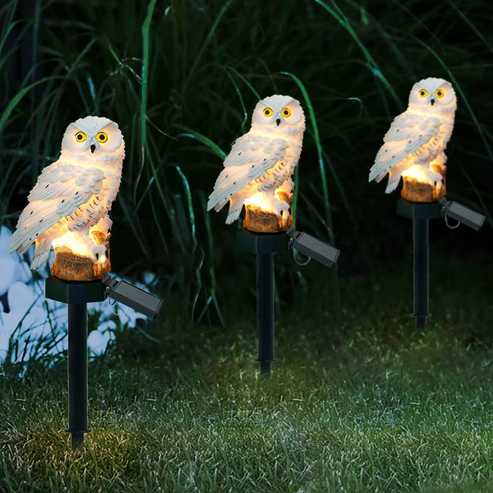 Solar light owl animal sculptu – Outdoor Lighting Effects Bewertung und Preis