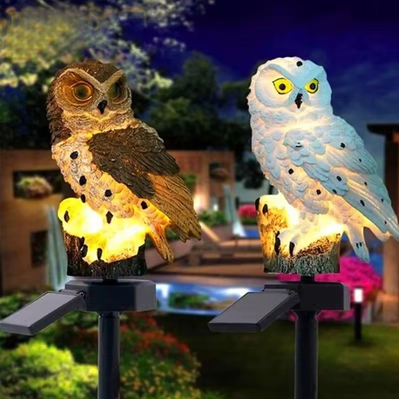 Solar light owl animal sculptu – Outdoor Lighting Effects Bewertung und Preis