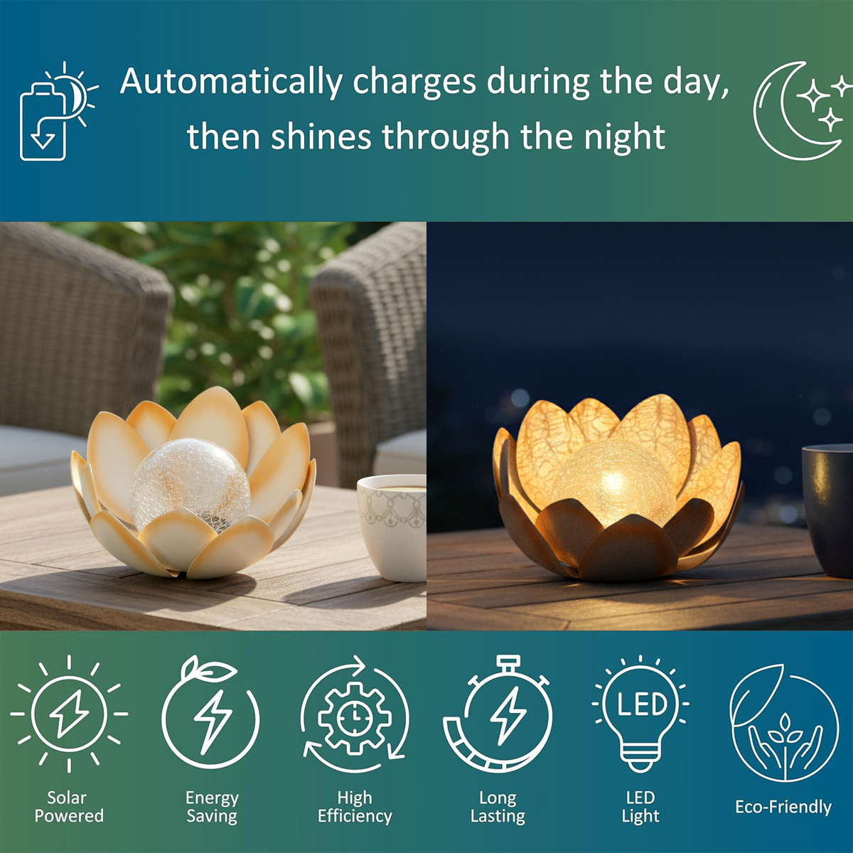 Solar Lotus Garden Light Weath – Outdoor Lighting Art Bewertung und Preis