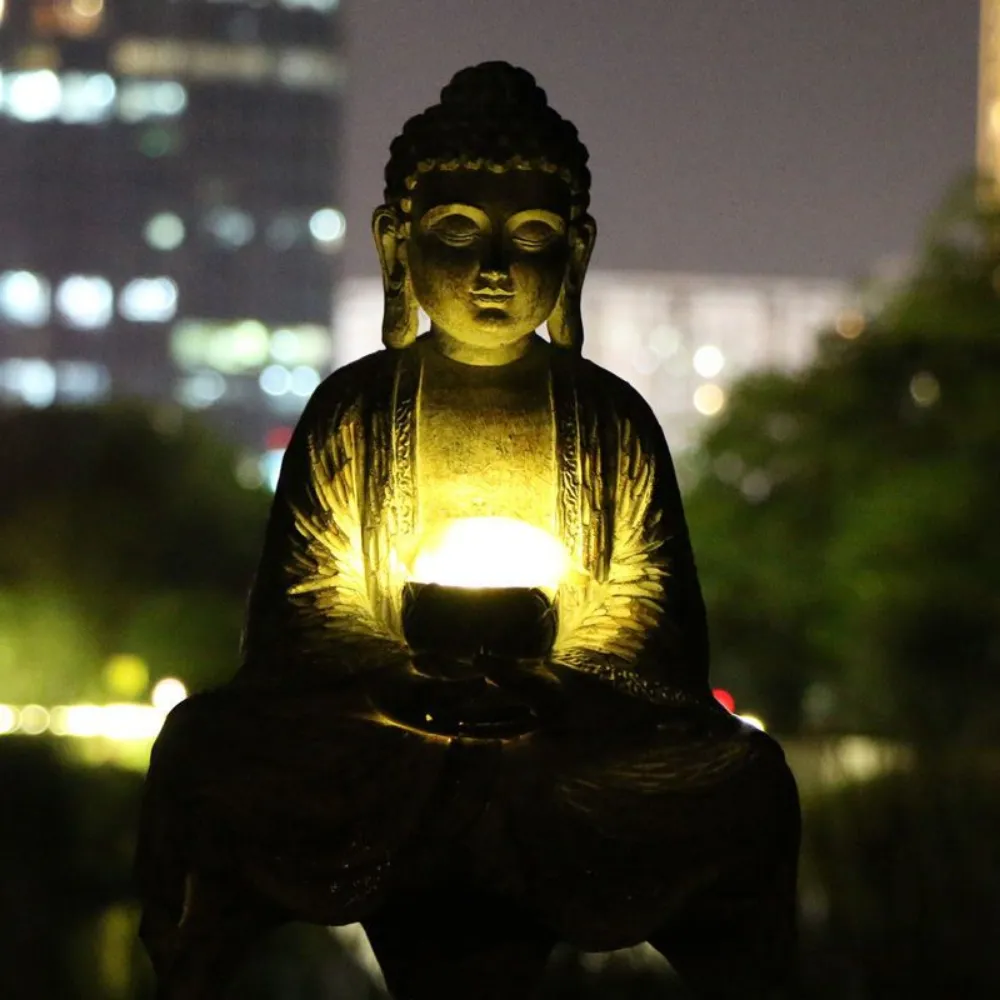 Outdoor Solar Buddha Statue Li – Outdoor Zen Lighting Bewertung und Preis