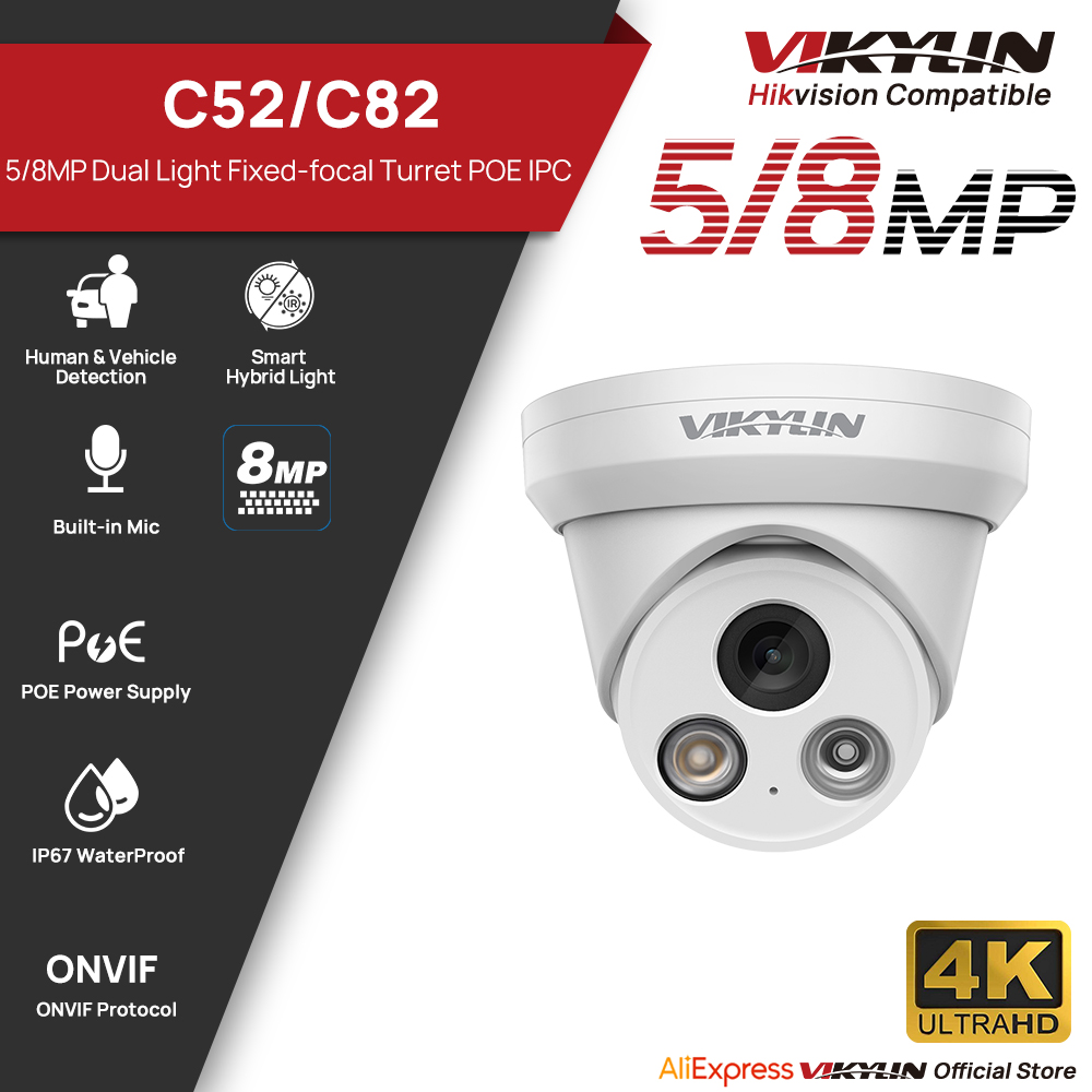 VIKYLIN 5/8MP 4K IP Camera Dua – Outdoor Lighting Mains Powered Bewertung und Preis