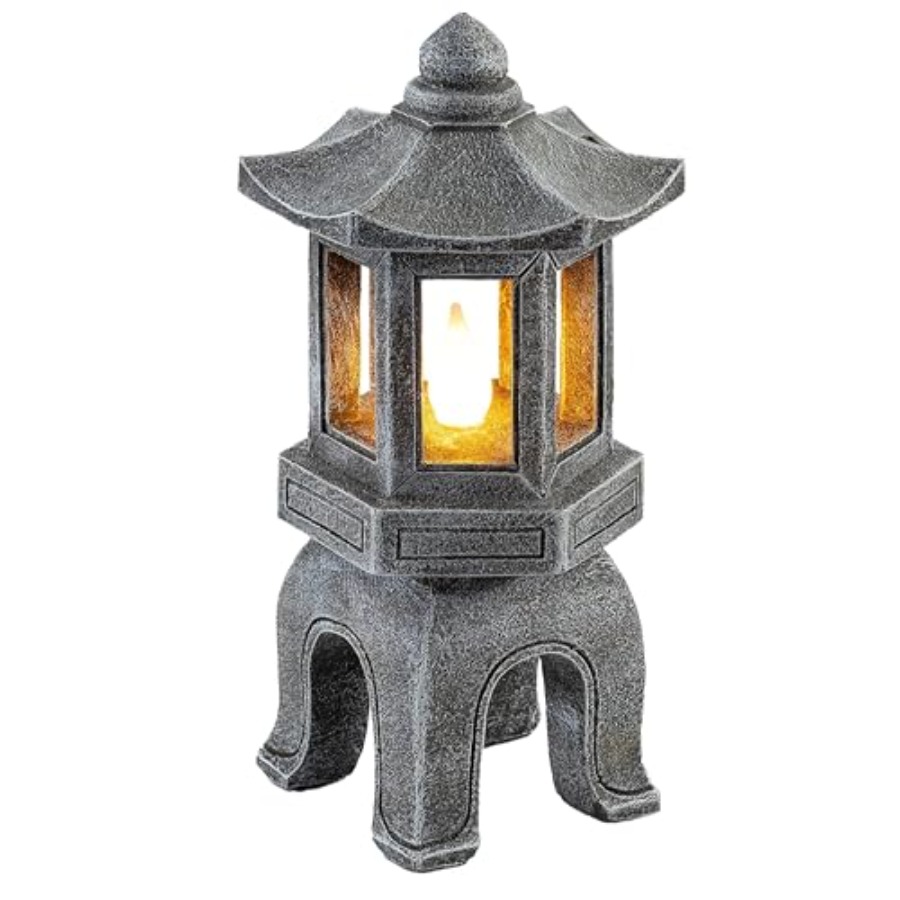 Solar Powered Asian Statue, Pa – Outdoor Zen Lighting Bewertung und Preis
