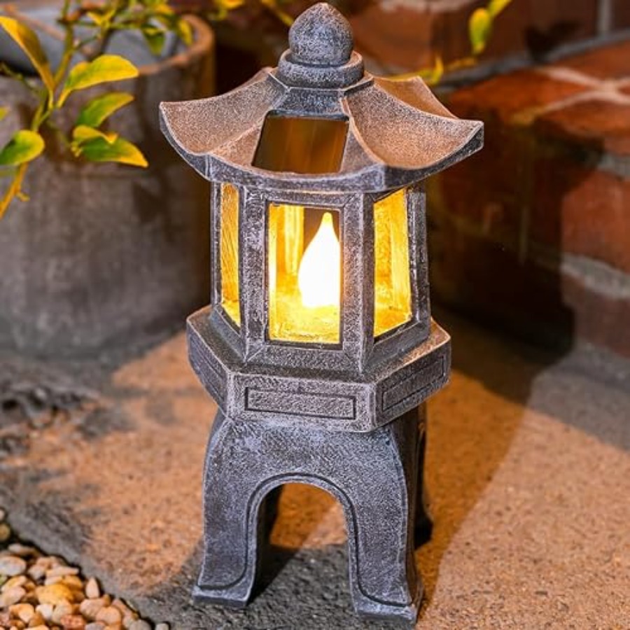 Solar Powered Asian Statue, Pa – Outdoor Zen Lighting Bewertung und Preis