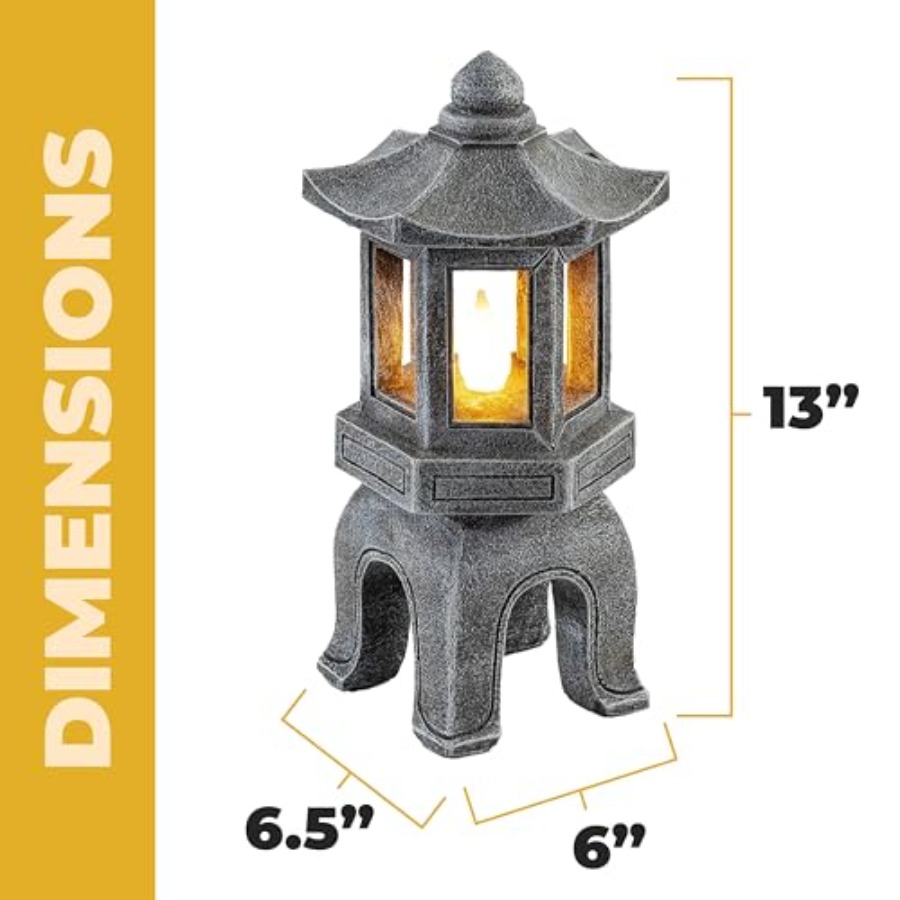 Solar Powered Asian Statue, Pa – Outdoor Zen Lighting Bewertung und Preis