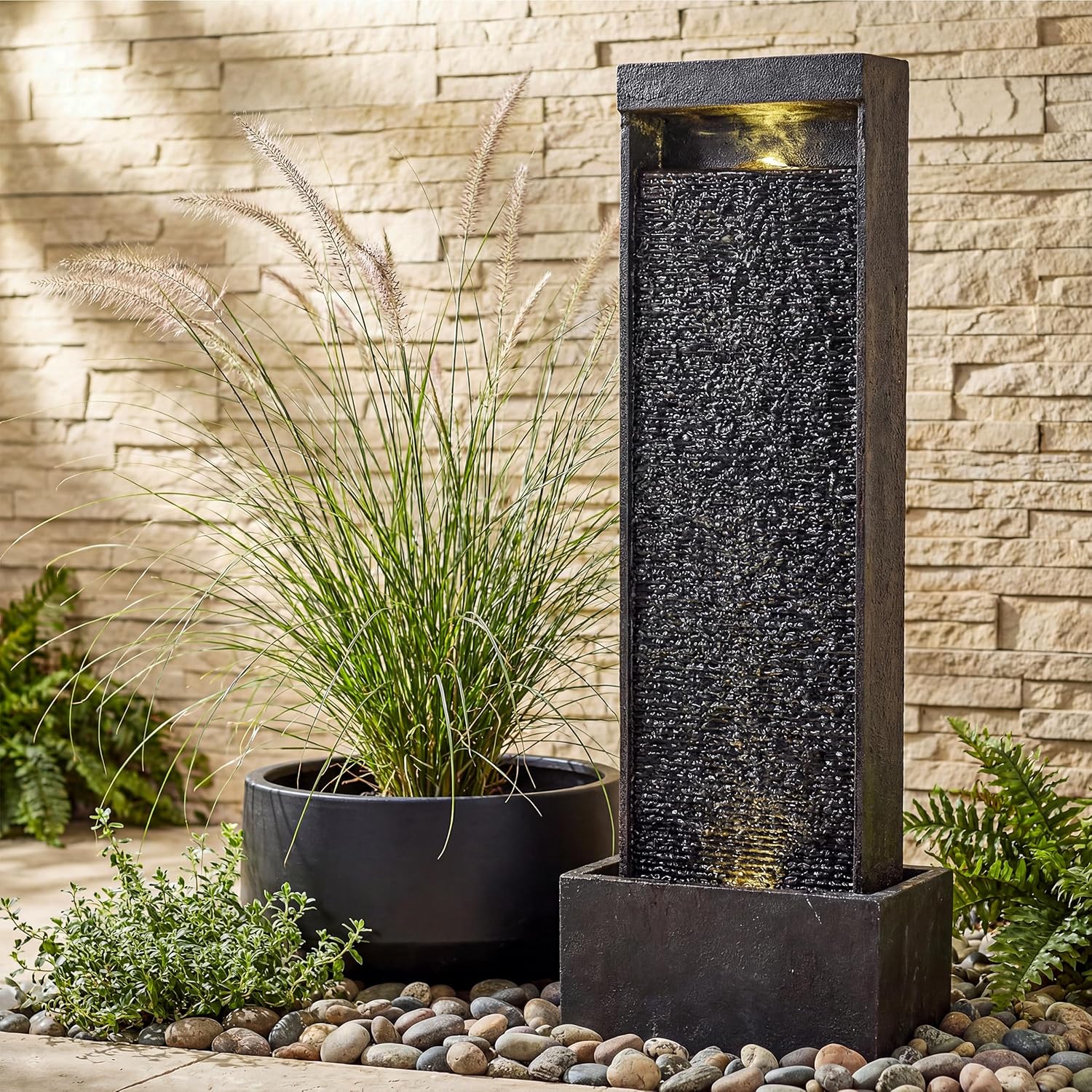 35-Inch Outdoor Water Fountain – Outdoor Lighting Art Bewertung und Preis