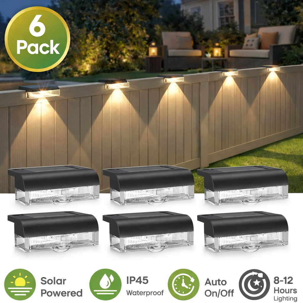 6/14 Pack Outdoor Solar Fence  – Deck Step Light Bewertung und Preis