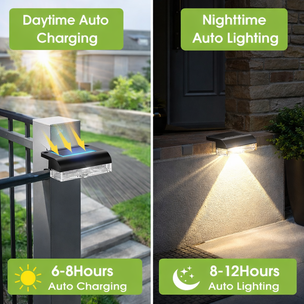 6/14 Pack Outdoor Solar Fence  – Deck Step Light Bewertung und Preis