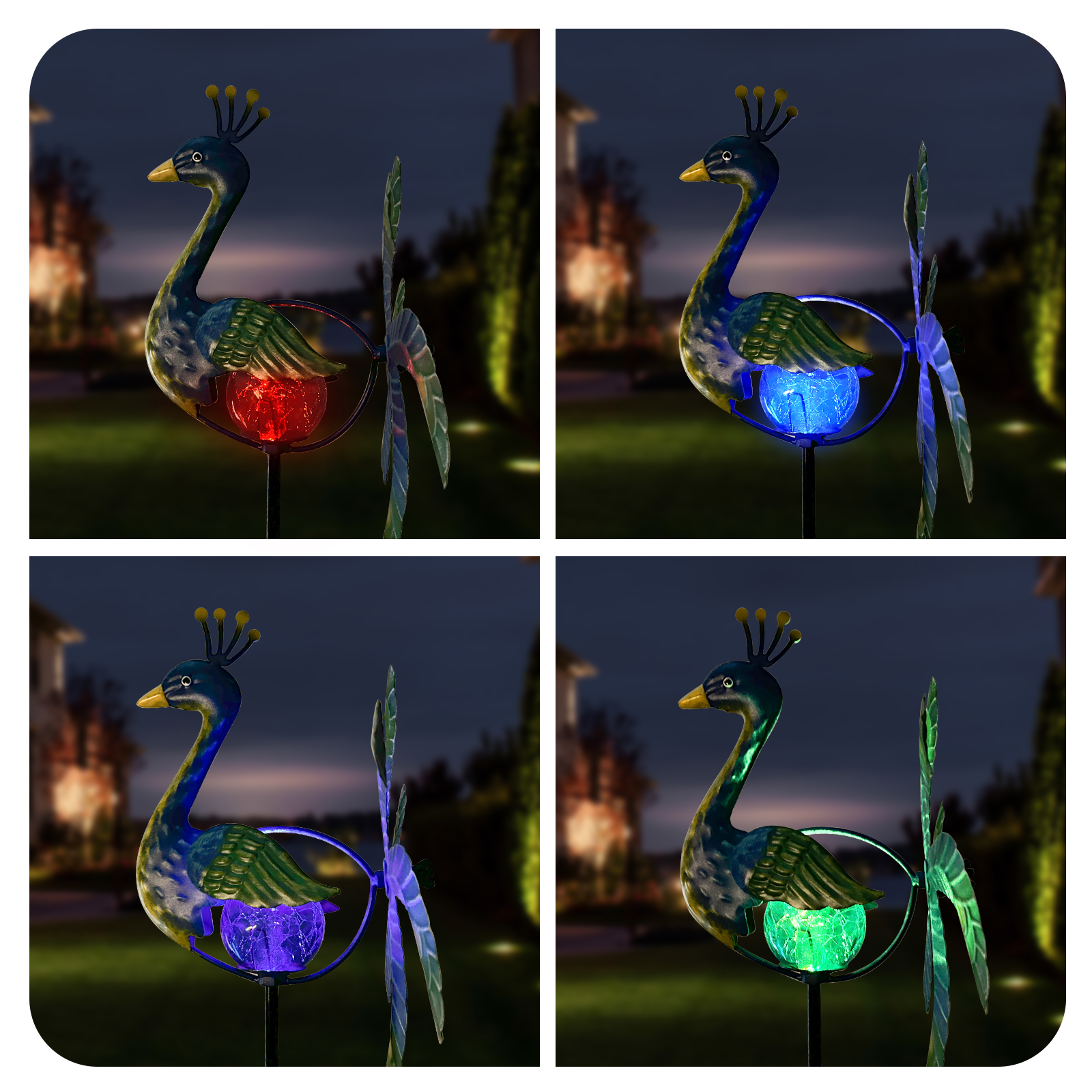 Solar Wind Spinner Peacock Out – Outdoor Lighting Effects Bewertung und Preis