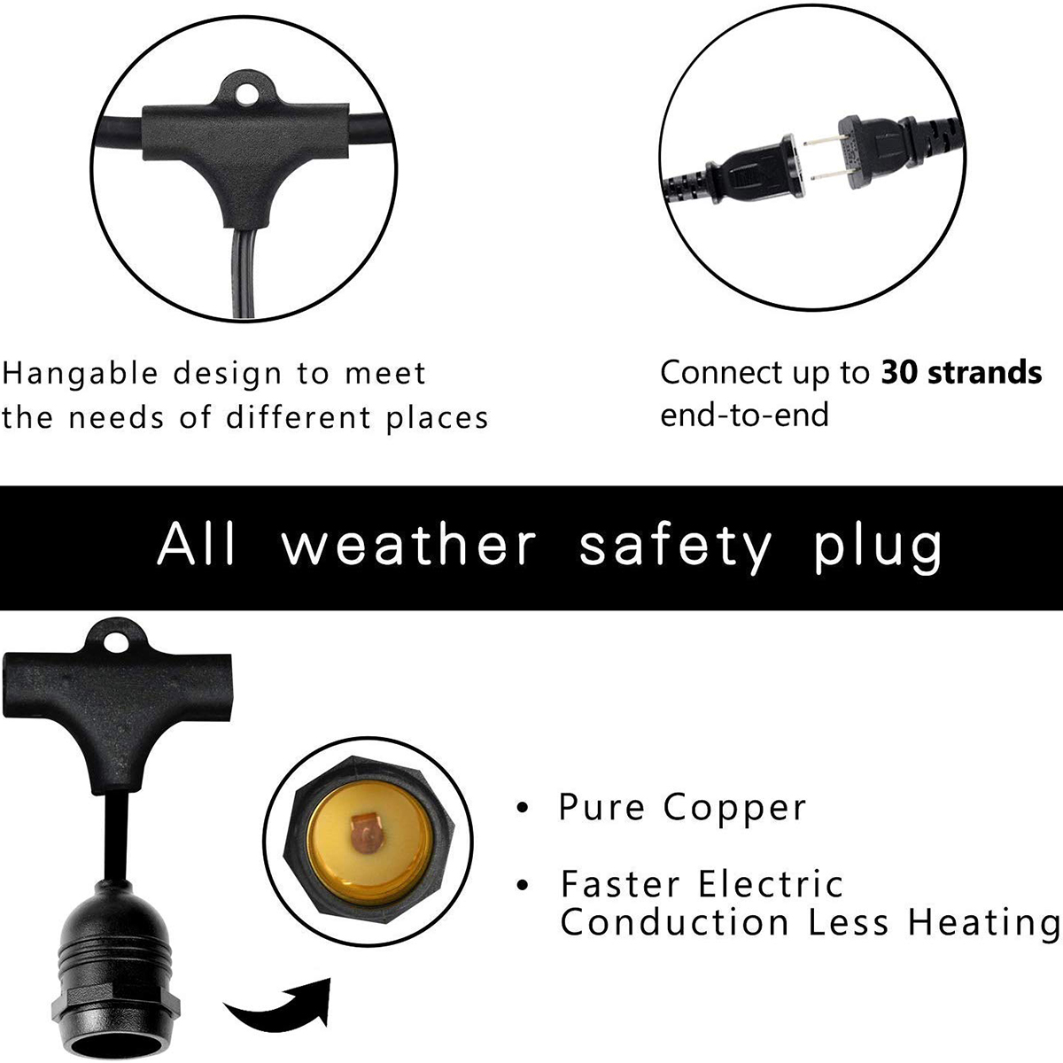 Outdoor String Lights LED S14  – Outdoor Lighting Uk Bewertung und Preis