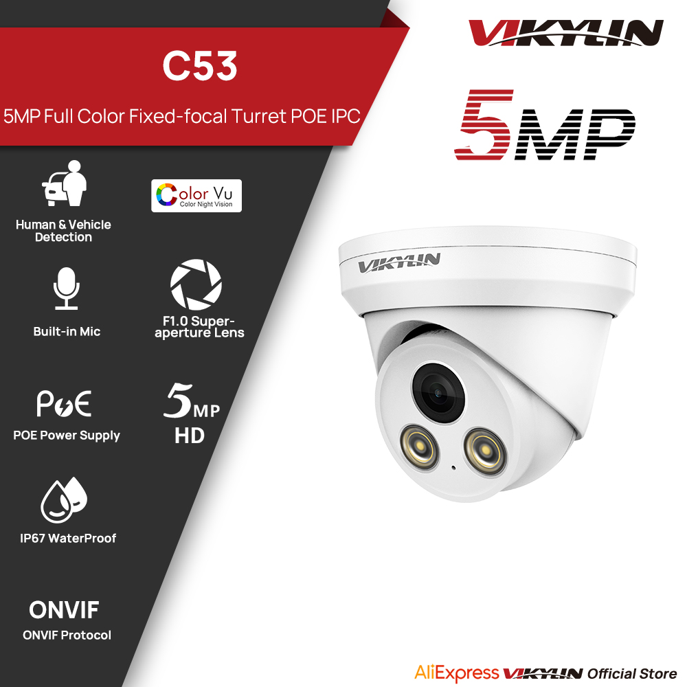 VIKYLIN 5MP Full Color IP Came – Outdoor Lighting Mains Powered Bewertung und Preis