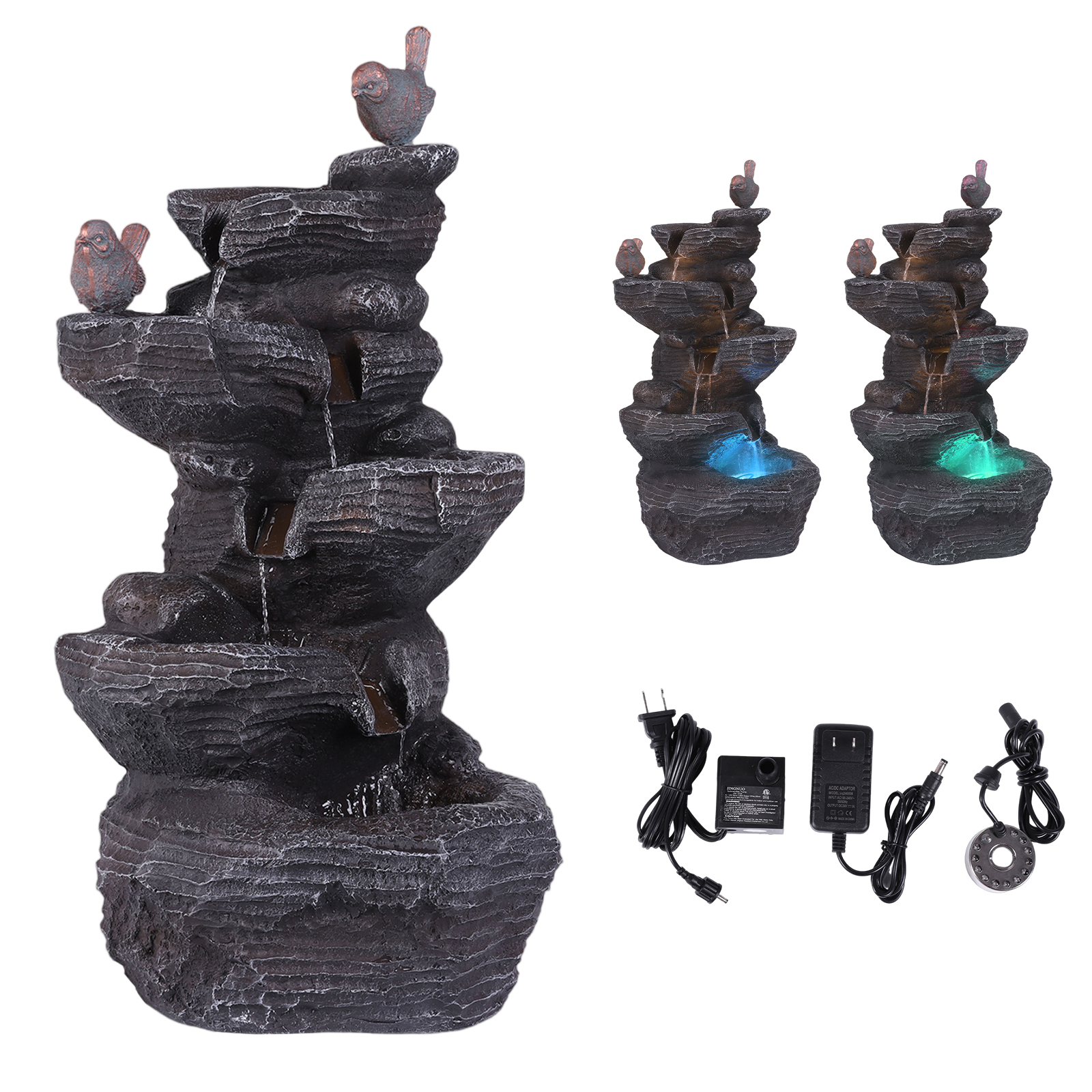 5-Tier Cascading Rock Water Fo – Outdoor Lighting Art Bewertung und Preis