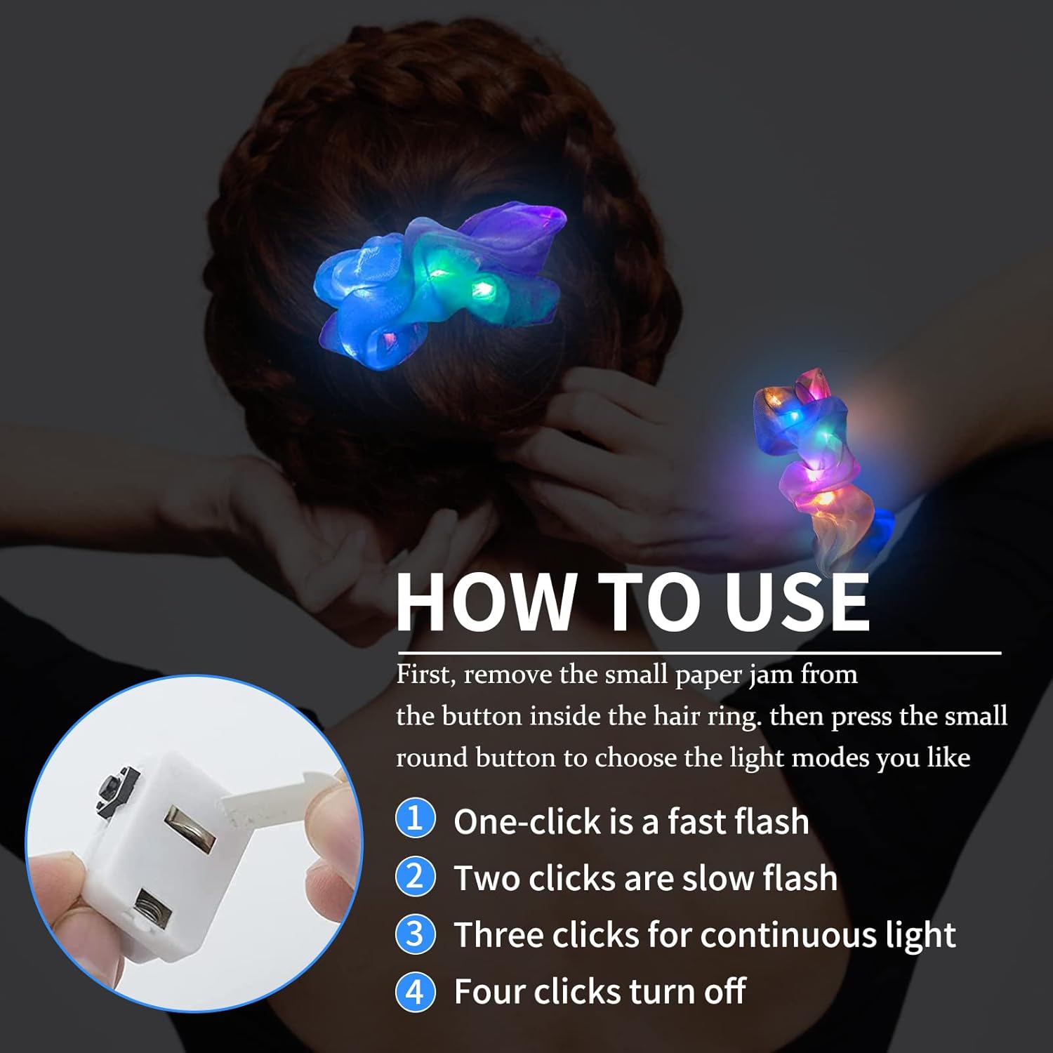 6pcs LED Scrunchies Hair Bands – Outdoor Lighting Effects Bewertung und Preis