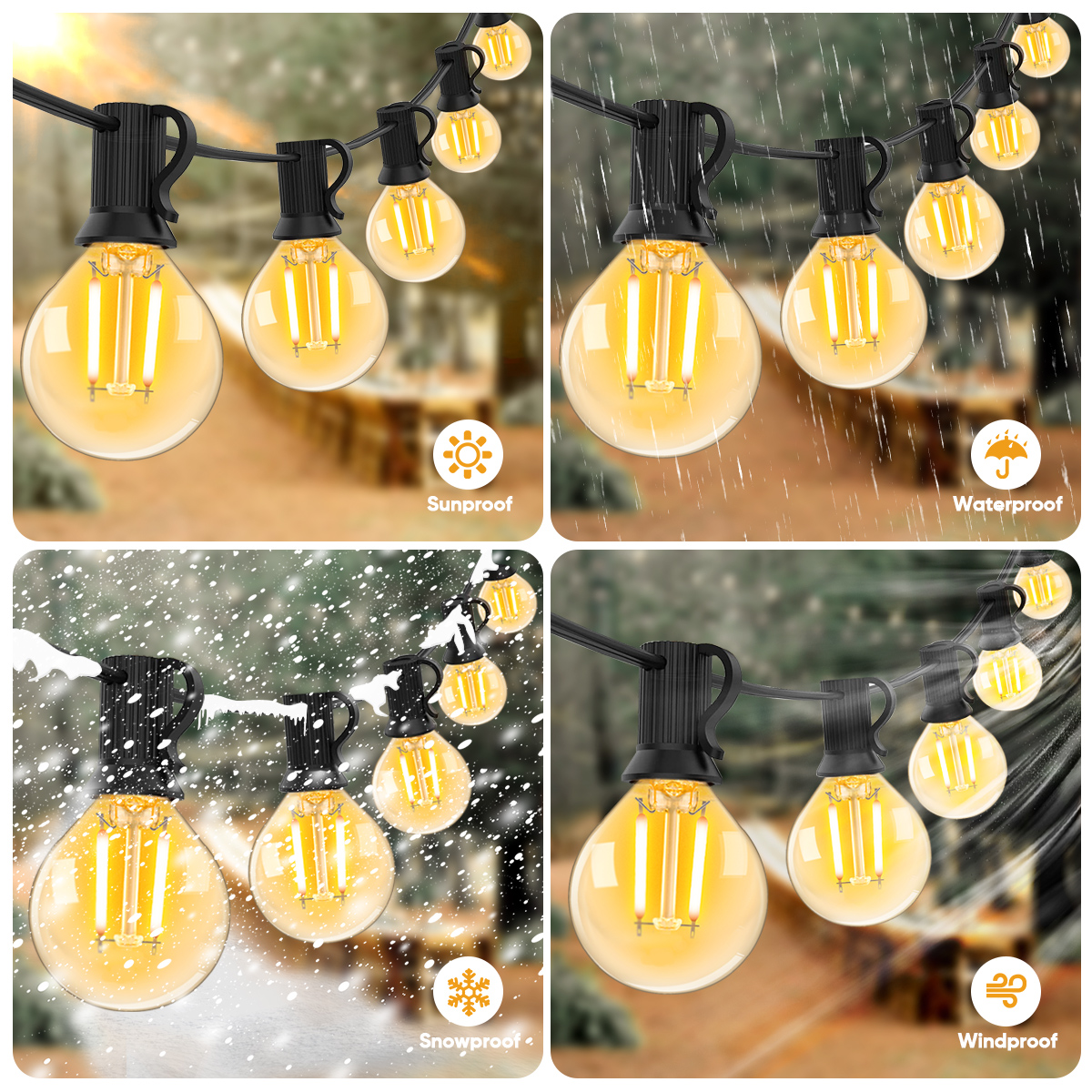 Vintage LED G40 Street Garland – Outdoor Lighting Uk Bewertung und Preis