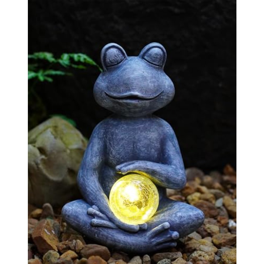 Frog Statue with Solar Gazing  – Outdoor Zen Lighting Bewertung und Preis