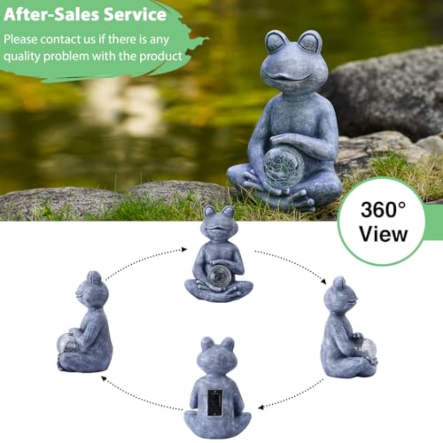 Frog Statue with Solar Gazing  – Outdoor Zen Lighting Bewertung und Preis