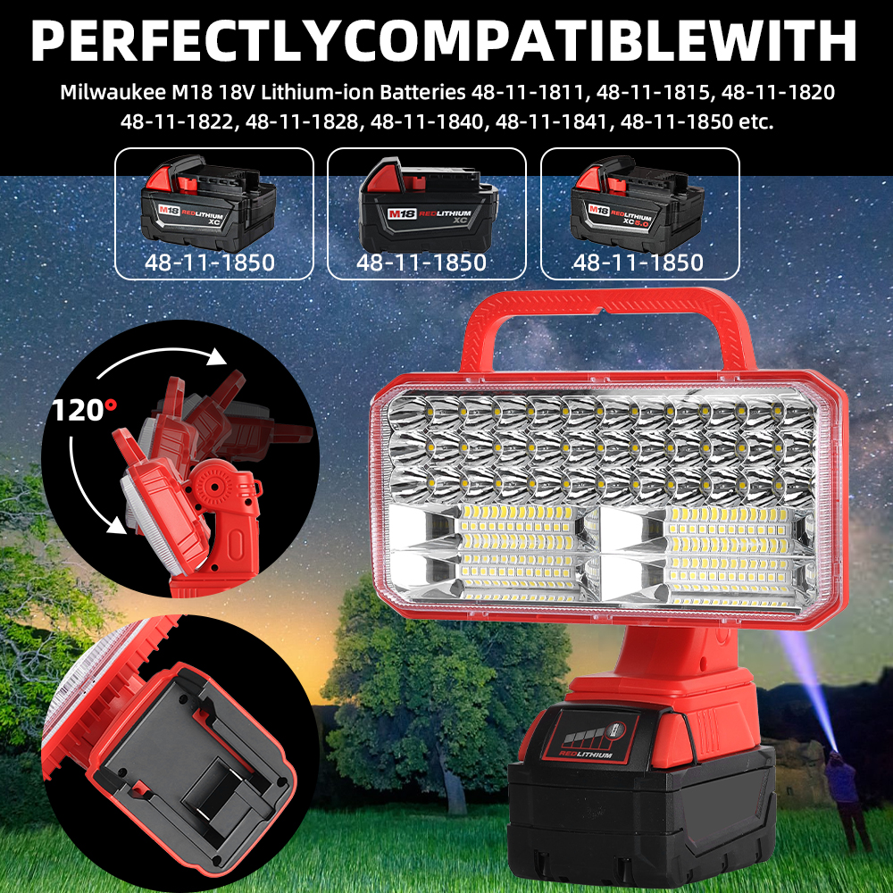 4200LM LED 18V Light for Milwa – Outdoor Lighting Not Working Bewertung und Preis