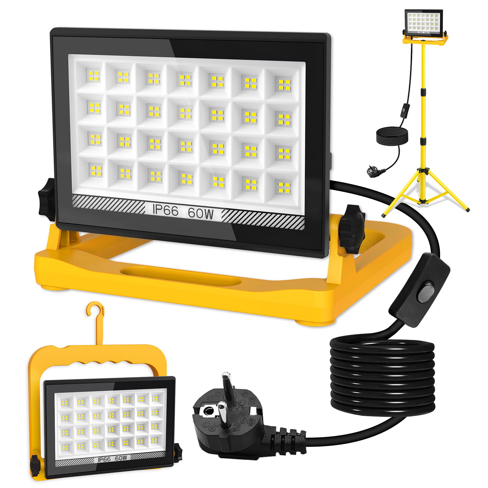 60W 5400LM Folding Stand Work  – Outdoor Lighting Not Working Bewertung und Preis