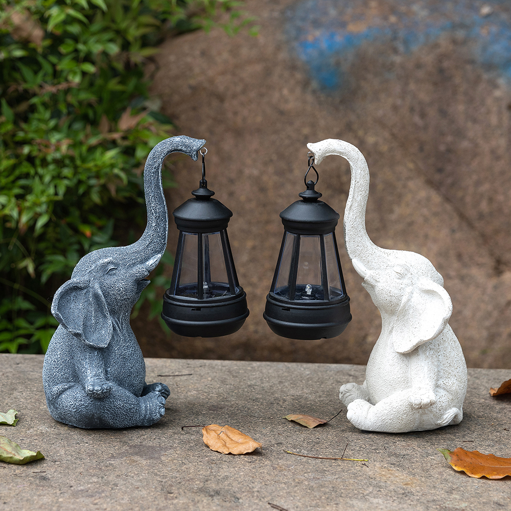 Cute Elephant Resin Statue Wit – Outdoor Lighting Art Bewertung und Preis