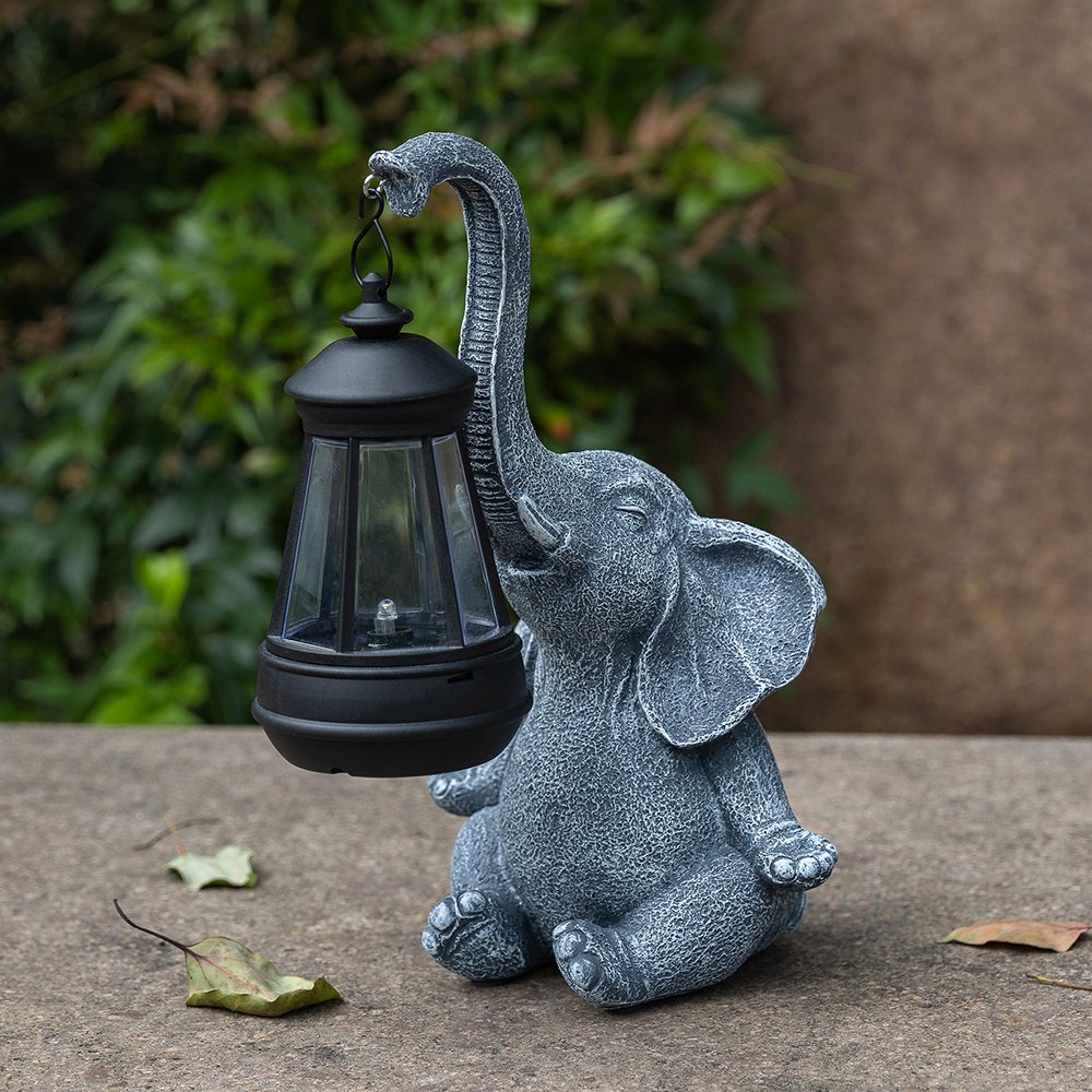 Cute Elephant Resin Statue Wit – Outdoor Lighting Art Bewertung und Preis