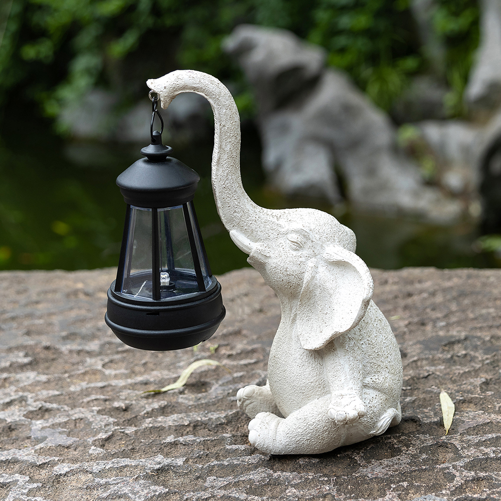 Cute Elephant Resin Statue Wit – Outdoor Lighting Art Bewertung und Preis