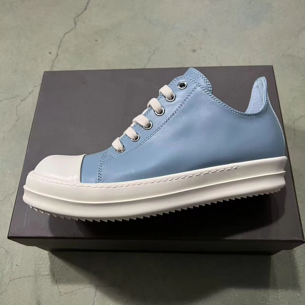 Brand Men Shoe Light Blue Leat – Quality Outdoor Lighting Brands Bewertung und Preis