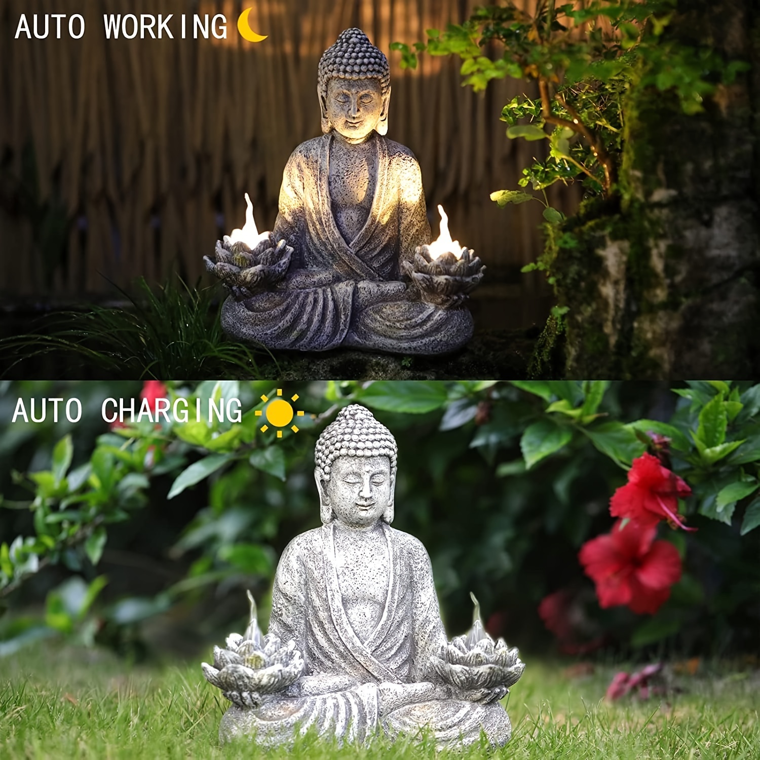 Solar Statue Outdoor Lights, O – Outdoor Zen Lighting Bewertung und Preis