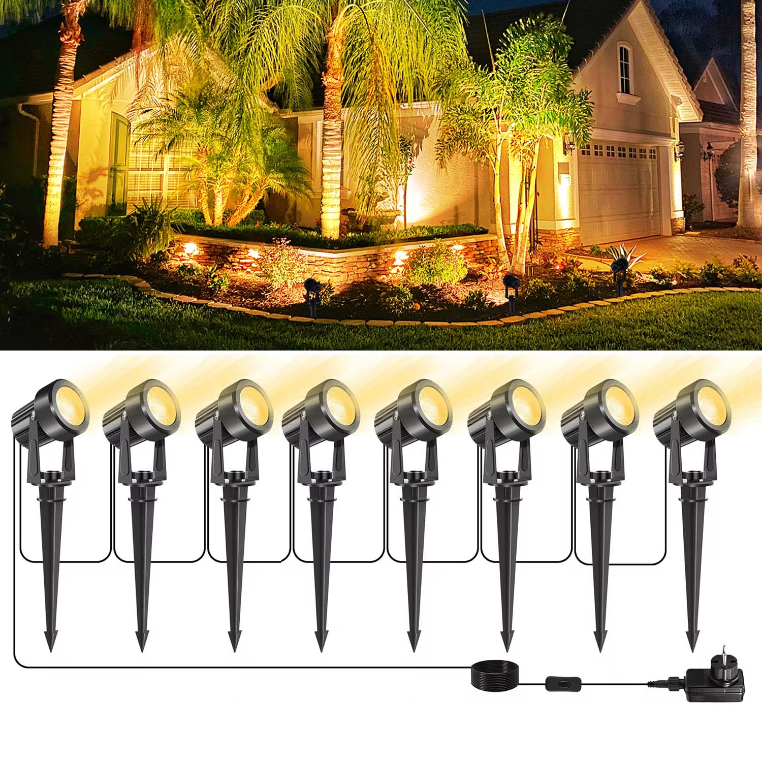 4/6/8LEDS 3000K Outdoor Spotli – Outdoor Lighting Low Voltage Bewertung und Preis