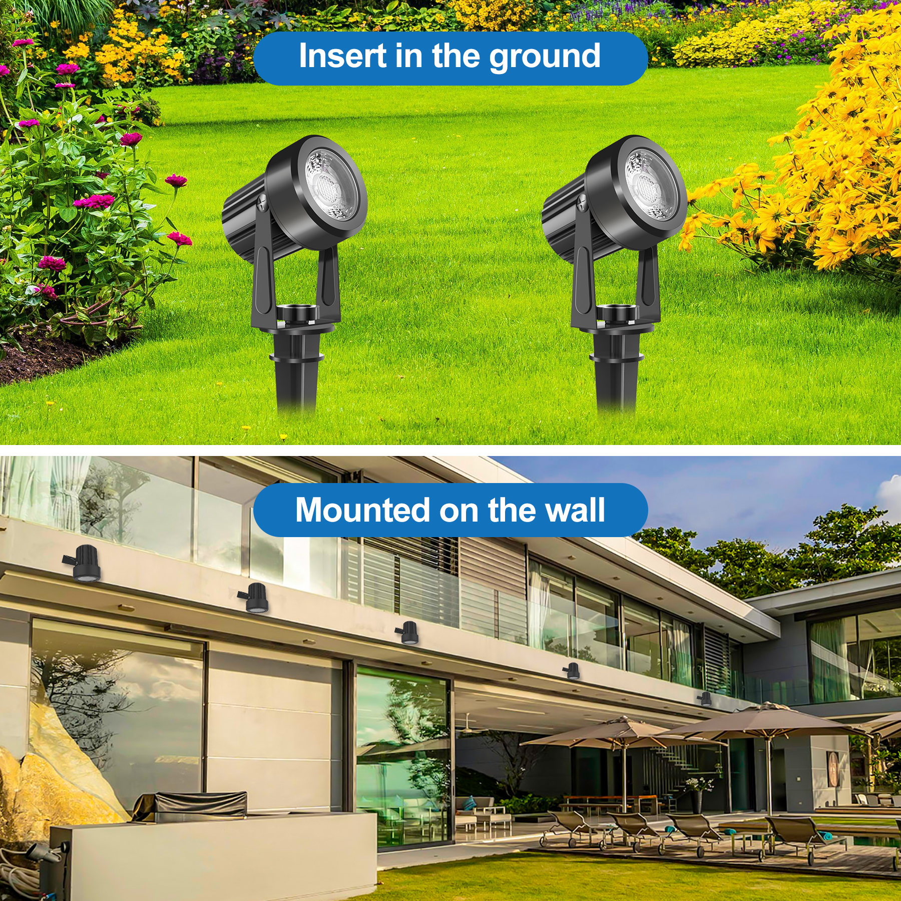 4/6/8LEDS 3000K Outdoor Spotli – Outdoor Lighting Low Voltage Bewertung und Preis