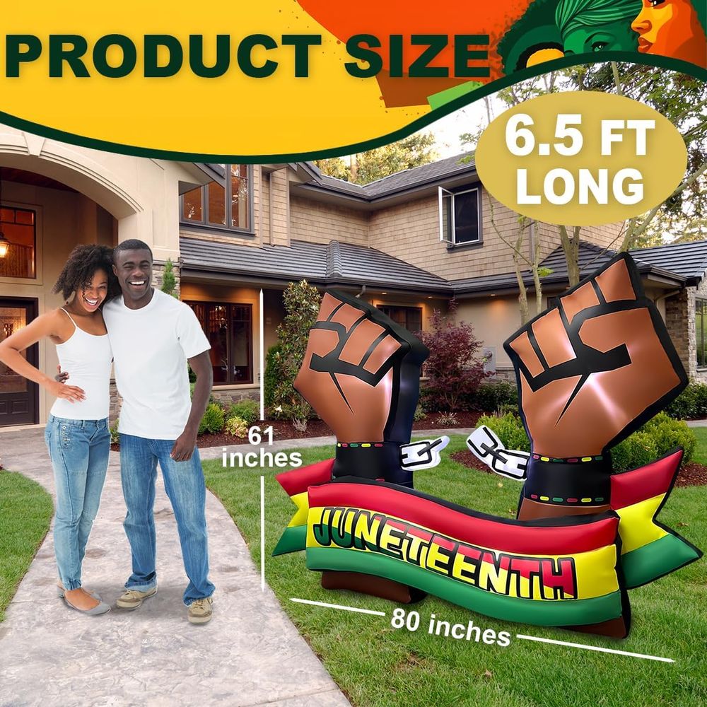 6.5FT Long Juneteenth Iatables – Outdoor Lighting Effects Bewertung und Preis