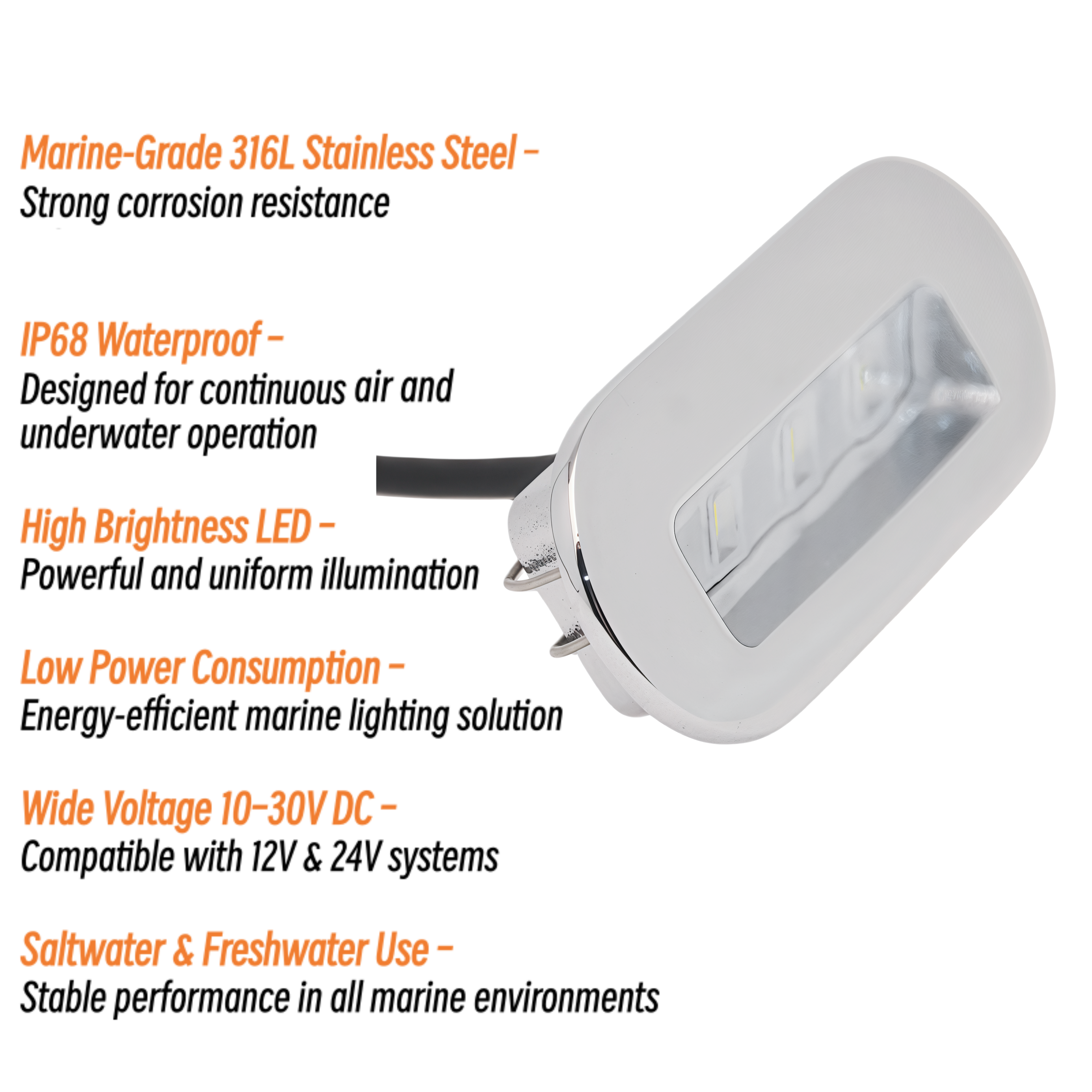 3W LED Courtesy Light 12V 24V  – Deck Step Light Bewertung und Preis