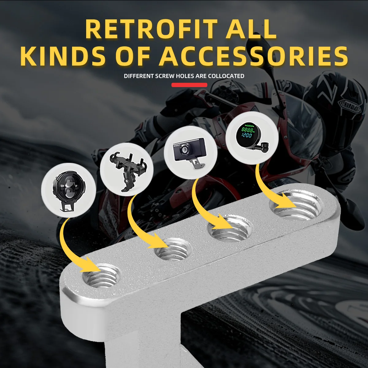 M5 M6 M8 Thread 4 Holes Motorc – Outdoor Lighting Unit Bewertung und Preis
