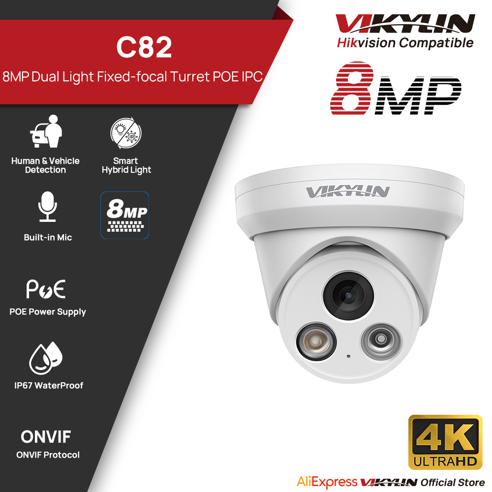 VIKYLIN 8MP 4K Dual Light IP C – Outdoor Lighting Mains Powered Bewertung und Preis
