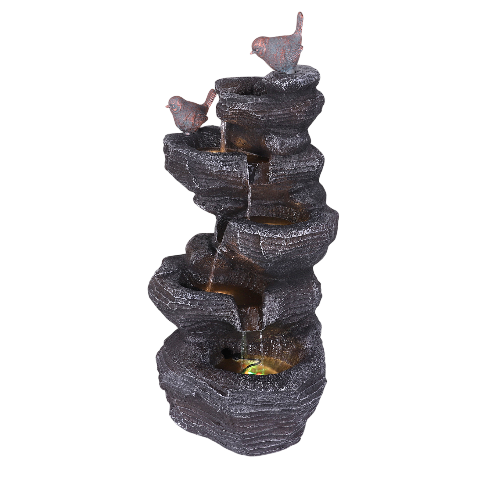 27in H 5-Tier Cascading Rock W – Outdoor Lighting Art Bewertung und Preis